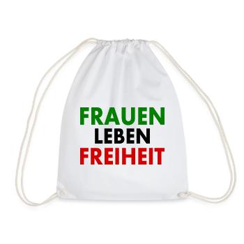 Frauen leben freiheit - Turnbeutel - Weiß - Vorne