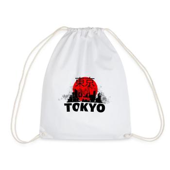 Tokyo Japon Asie Ville Skyline Police Grunge - Sac de sport léger - blanc - Devant
