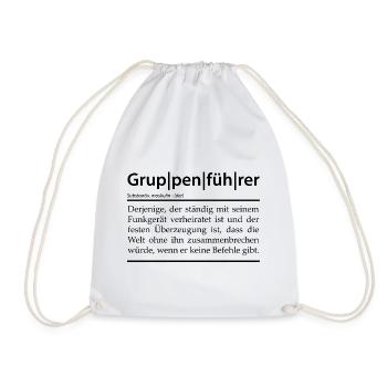 Definition Gruppenführer - Turnbeutel - Weiß - Vorne