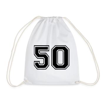 50 - Drawstring Bag - white - Front