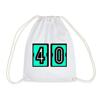 40. 40 ANS. 40e ANNIVERSAIRE. ANNIVERSAIRE 40 ANS. - Sac de sport léger - blanc - Devant
