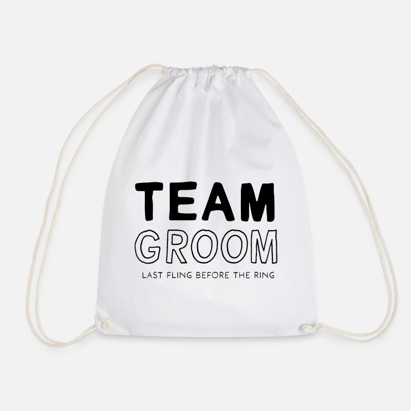 Team Groom - Drawstring Bag - white