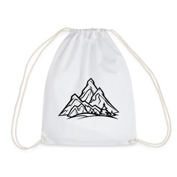 Montagnes - Sac de sport léger - blanc - Devant