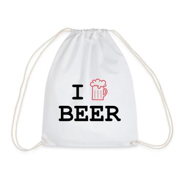 J'aime la bière / Alcool - Sac de sport léger - blanc - Devant