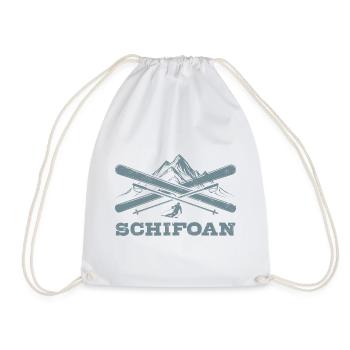 Schifoan | Après ski, winter sports, ski holidays - Drawstring Bag - white - Front