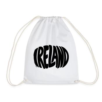 Ireland - Ireland Lettering - Drawstring Bag - white - Front