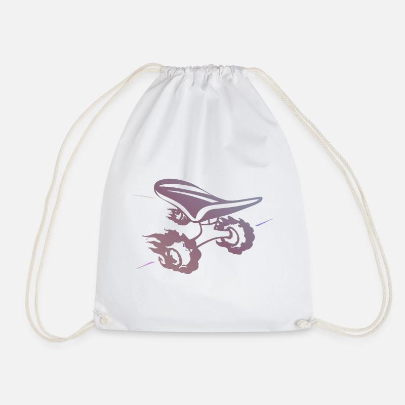 Gradient skateboard Silhouette Ride - Drawstring Bag - white