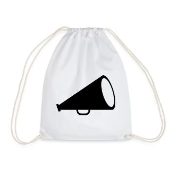 megaphone - Drawstring Bag - white - Front