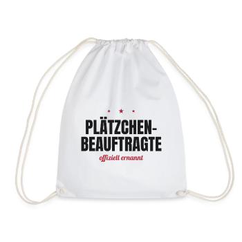 Plätzchen-Beauftragte – offiziell ernannt - Turnbeutel - Weiß - Vorne