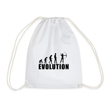 EVOLUTION BOGENSCHIESSEN Geschenk - Turnbeutel - Weiß - Vorne