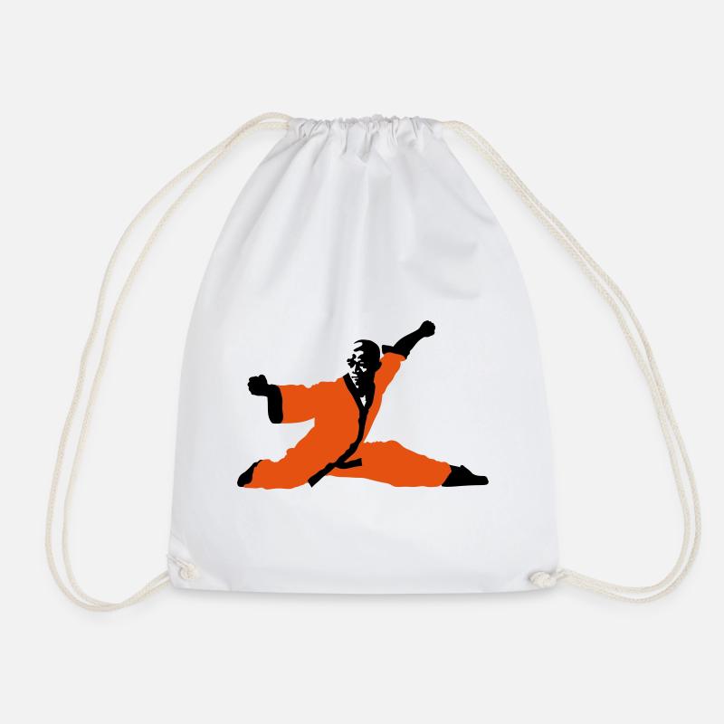 Kung fu Shaolin - Drawstring Bag - white