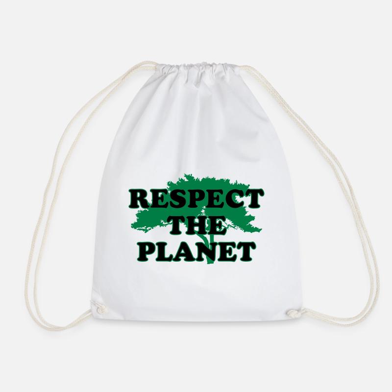 Respect the Planet - Turnbeutel - Weiß