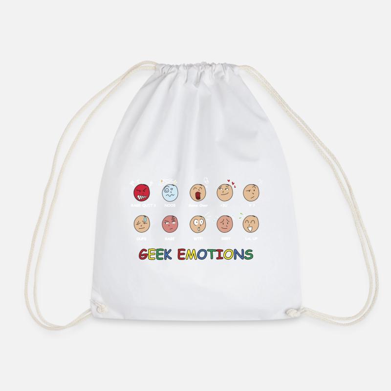 GEEK EMOTIONS - WEISSER TEXT - Turnbeutel - Weiß