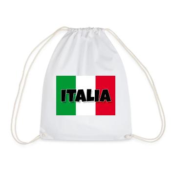 Italia - Flagge von Italien - Turnbeutel - Weiß - Vorne