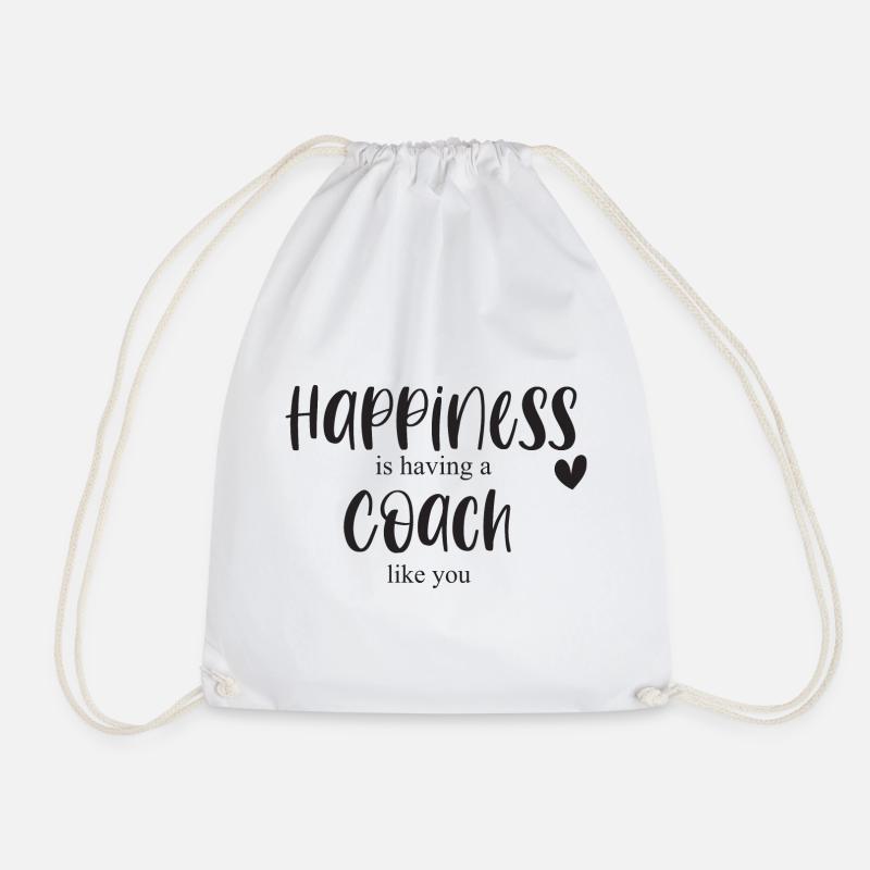 Trainer & Trainerin Glück Geschenk Danke - Turnbeutel - Weiß