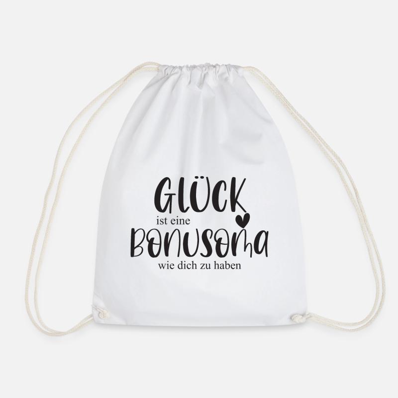 Oma Bonusoma Großmutter Familie Geschenk Glück - Turnbeutel - Weiß