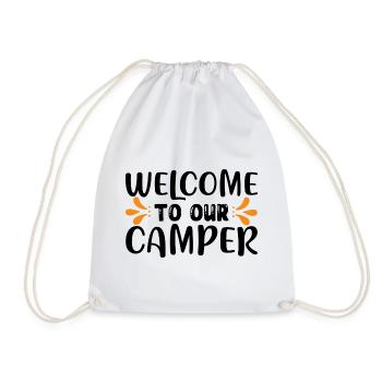 Bienvenue dans notre camping-car - Sac de sport léger - blanc - Devant