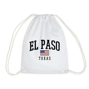 El Paso Texas Retro Shirt - Turnbeutel - Weiß - Vorne