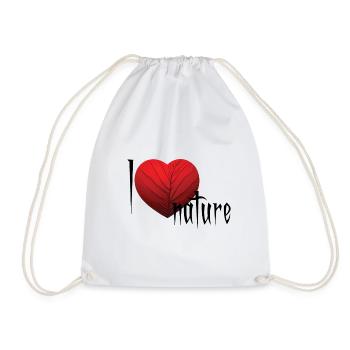 Coeur Veiné Rouge - Sac de sport léger - blanc - Devant