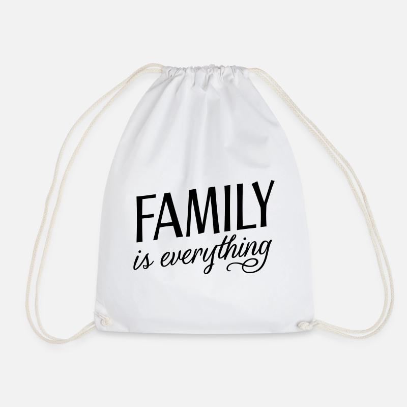 Family is everything - Drawstring Bag - white