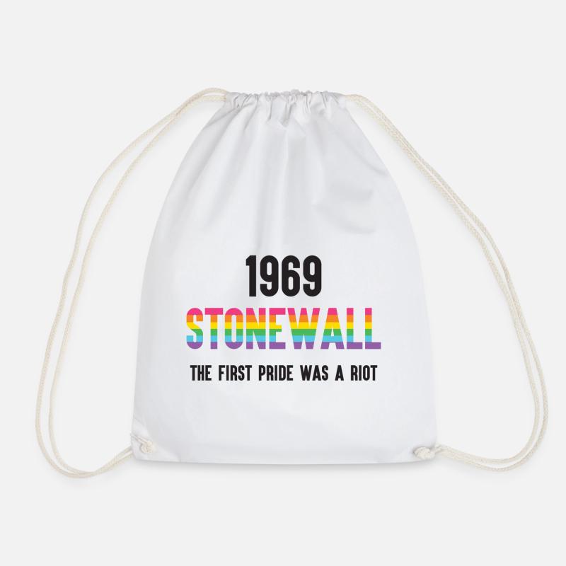 Stonewall 1969 - The First Pride Was A Riot - Drawstring Bag - white