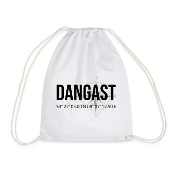 Koordinaten Dangast - Turnbeutel - Weiß - Vorne