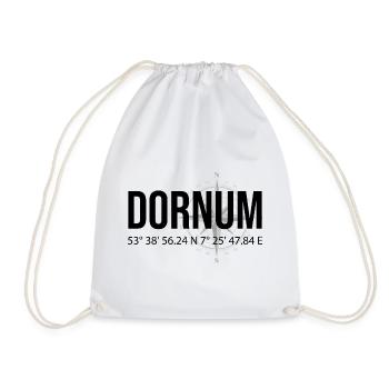 Koordinaten Dornum - Turnbeutel - Weiß - Vorne