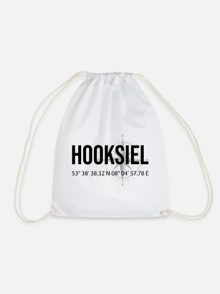 Koordinaten Hooksiel - Turnbeutel - Weiß