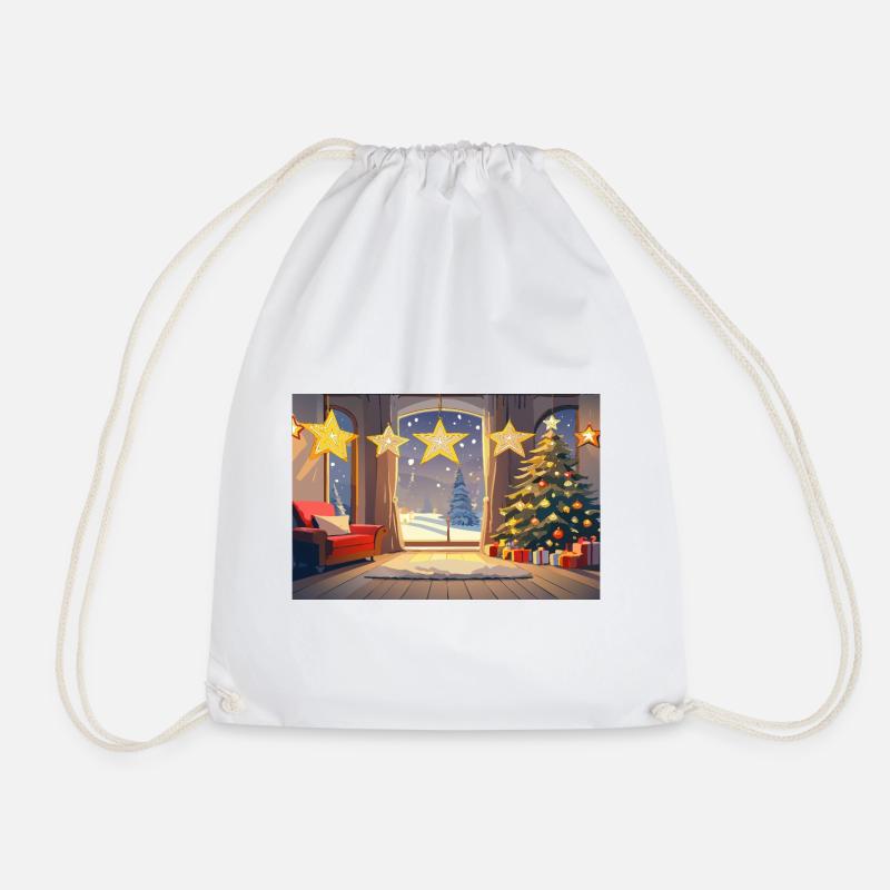 Christmas Eve - Drawstring Bag - white