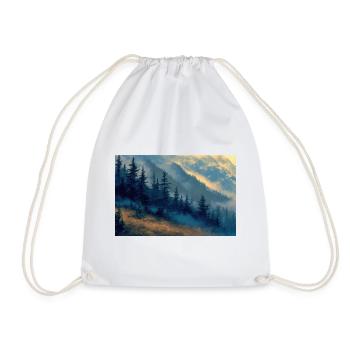 Poster Illustration Paysage de Montagne - Sac de sport léger - blanc - Devant
