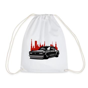 Lowrider Skyline Silhouette - Turnbeutel - Weiß - Vorne