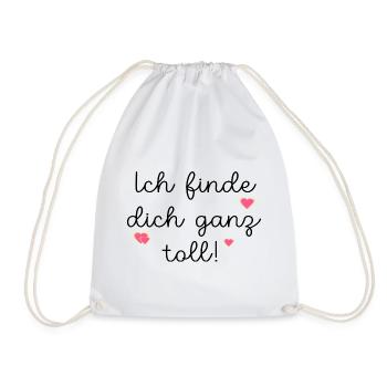 FIND FRIENDSHIP GREAT - Drawstring Bag - white - Front