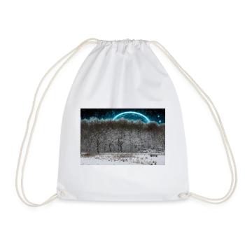 Lune céleste d’hiver dans la forêt - Sac de sport léger - blanc - Devant