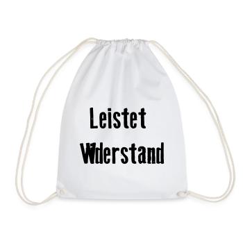 Leistet_wiederstand  - Turnbeutel - Weiß - Vorne