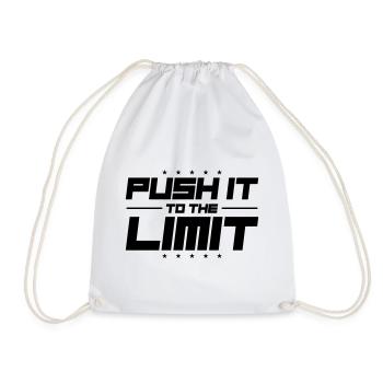 Push It To The Limit - Drawstring Bag - white - Front
