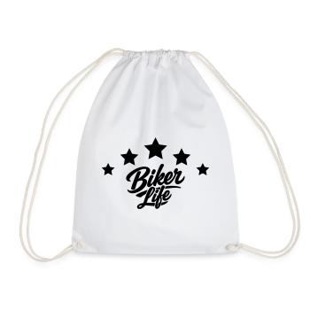 Vie de motard - Sac de sport léger - blanc - Devant
