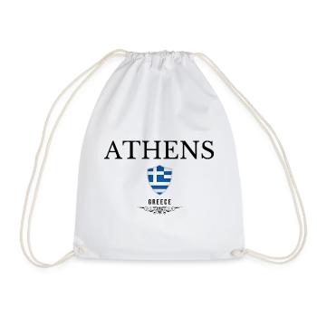 Souvenir Athens, elegant design Athens - Drawstring Bag - white - Front