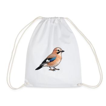 Jay Bird - Drawstring Bag - white - Front