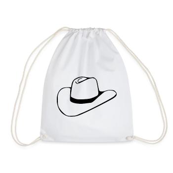 Cowboy Cowboy Hat Line Dance Gift - Drawstring Bag - white - Front