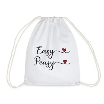 Easy Peasy Design avec du cœur - Sac de sport léger - blanc - Devant
