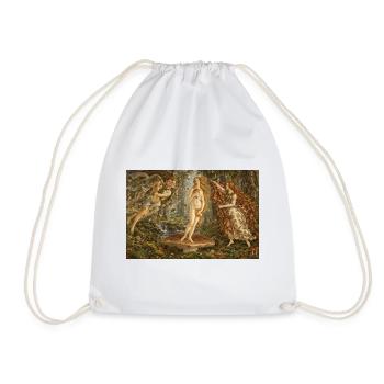 Geburt des Mushroom Crop Top - Turnbeutel - Weiß - Vorne