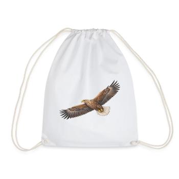Weißwedeladler im majestätischen Flug - Turnbeutel - Weiß - Vorne