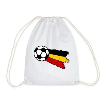 Fußballflagge Belgien - Turnbeutel - Weiß - Vorne