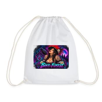 Neon Schwarzwald Pinup - Turnbeutel - Weiß - Vorne