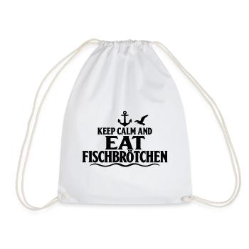 Fischbrötchen – Keep Calm an der Küste - Turnbeutel - Weiß - Vorne