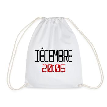 Geburtstag Dezember 2006, Französisch - Turnbeutel - Weiß - Vorne