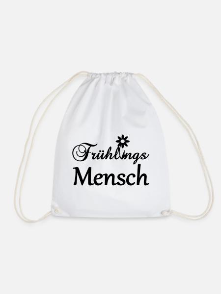Frühlingsmensch Geschenk - Turnbeutel - Weiß