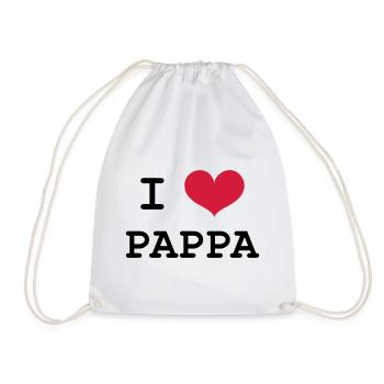 I Love Pappa - Sac de sport léger - blanc - Devant