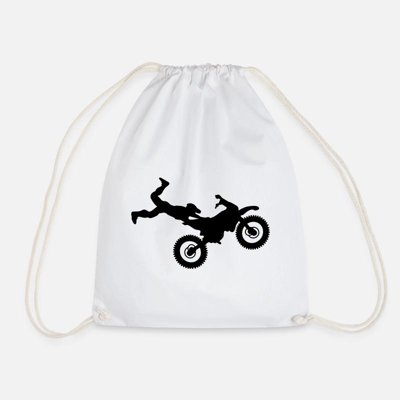 motocross - Turnbeutel - Weiß