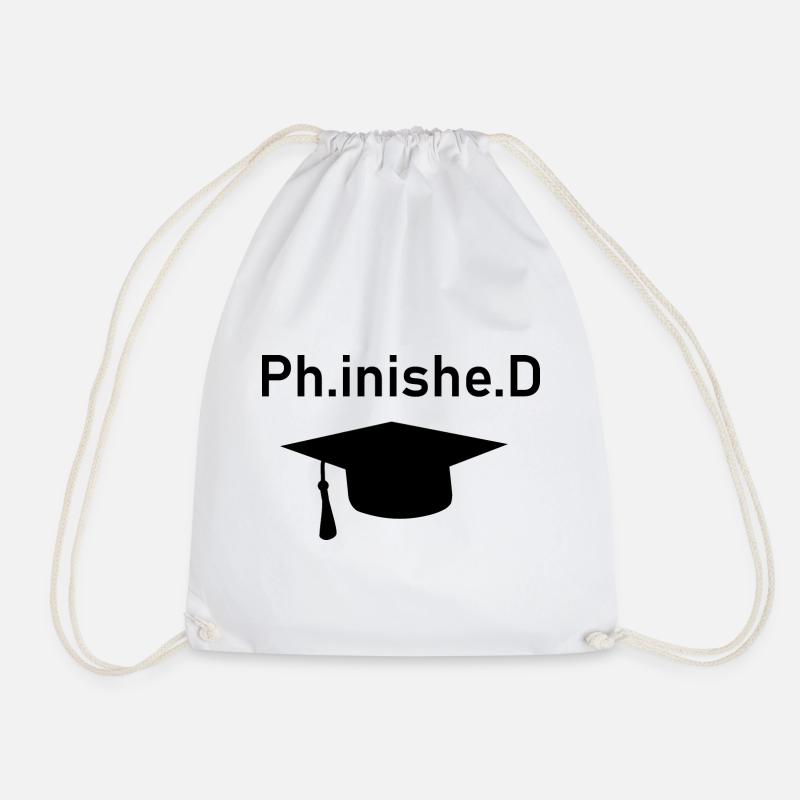 PhD Phinished - Turnbeutel - Weiß